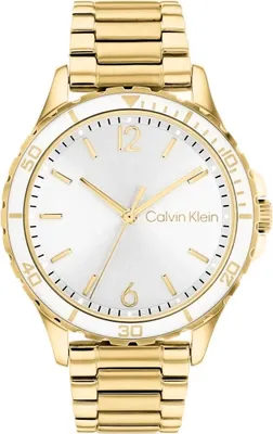 Produktbild von Zegarek damski CALVIN KLEIN 25200099 złoty sportowy