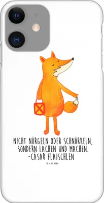 Produktbild von Mr. & Mrs. Panda Iphone 11 Handyhülle Fuchs Laterne - Weiß - Geschenk, Optimistisch, Sankt Martin, Smartphone Hülle, Positiv, Spruch Trösten, Cover, Handy Schutzhülle
