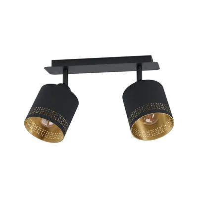 Produktbild von EGLO Esteperra, E27, 2 Glühbirne(n), 56 W, 220-240 V, Schwarz, Gold