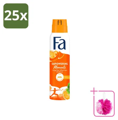 Obrázok produktu pre 25 ks sprejového deodorantu Fa Deodorant Empowering Moments - 150 ml - balenie
