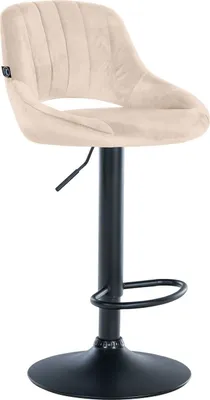 Produktbild von Barhocker Milet Samt schwarz creme