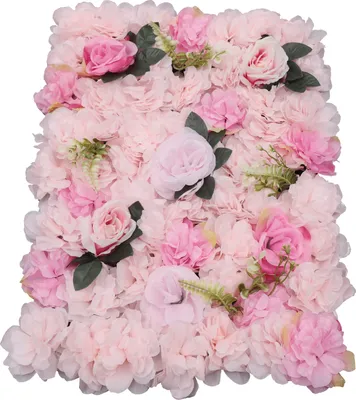 Obrázek produktu pro 12 kusů umělé květinové stěny 40x60cm Rose Wall Umělé květiny Panel Plant Wall pro DIY Svatební party Foto rekvizity Pozadí dekorace (Světle růžová)