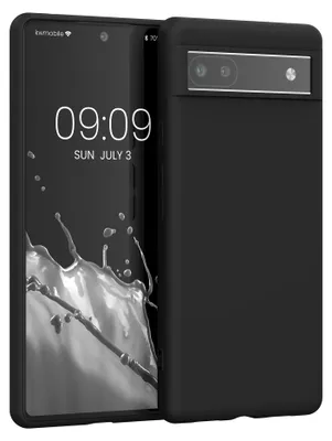 Produktbild von kwmobile Handyhülle für Google Pixel 6a Hülle - TPU Case - Kabelloses Laden - Schutzhülle Cover in Schwarz