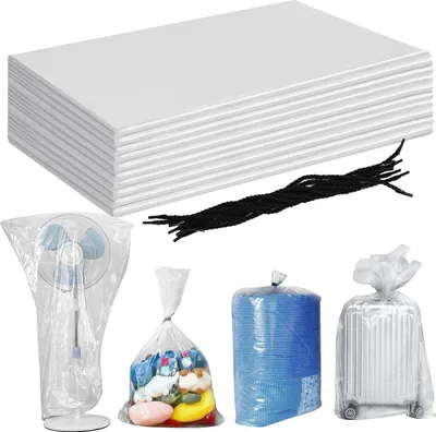 Zdjęcie produktu dla Opakowanie 10 przezroczystych worków plastikowych 100x152 cm pyłoszczelnych
