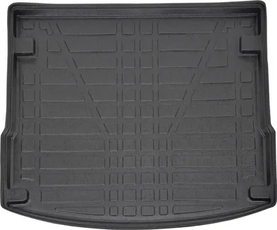 Image de Tapis De Coffre Sur Mesure Pour Porsche Macan 2013-2024, Noir, Antidérapant, Bord Haut, Toutes Saisons