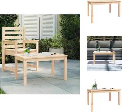 Obrázek produktu pro vidaXL Zahradní stůl 82,5x50,5x45 cm z masivního borovicového dřeva - Zahradní stoly