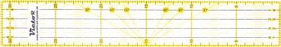Produktbild von Victor transparentes Lineal 5x31cm in Gelb zum Naehen, Basteln, Patchwork und Quilting - Naehlineal