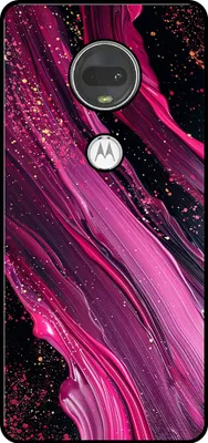 Produktbild von Smartphonica Telefon Fall geeignet für Motorola Moto G7 mit Marmor Druck - TPU zurück Abdeckung Fall Marmor Design - lila rosa
