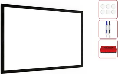 Produktbild von Magnetisches Whiteboard mit schwarzen Holzrahmen 60x40cm