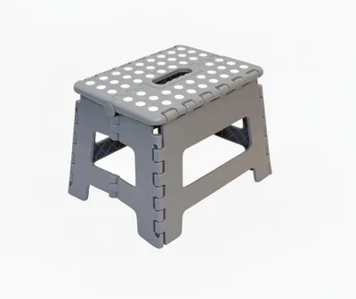 Productafbeelding van Opvouwbaar opstapje voor kinderen, huishouden en camping, grijs, 22 cm