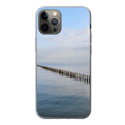 Produktbild von MuchoWow® Handyhülle Schutzhülle Hülle für iPhone 12 Pro Nordsee - Wolken - Wasser Silikon Softcase Handy Hülle - Abdeckung