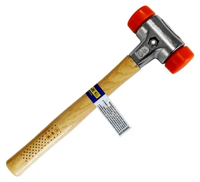 Produktbild von Schonhammer aus Kunststoff, PolyurethanHammerkopf 40 mm, Hickory Hartholz-Stiel, Tempergussgehäuse