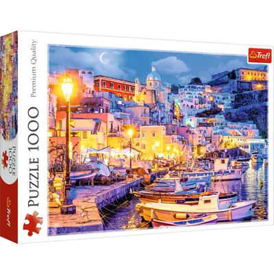 Immagine prodotto di PUZZLE TREFL 1000 pezzi - Isola di Procida di notte, Italia 10794