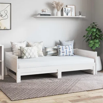 Immagine prodotto di Maison Exclusive - Divano letto estraibile bianco 180 x 200 cm Legno di pino massiccio