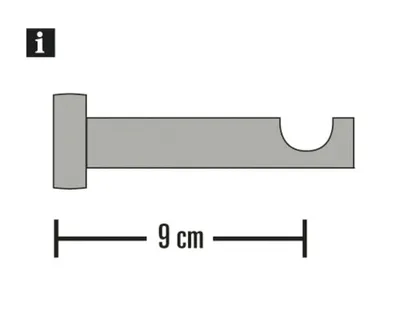 Produktbild von Gardinia Träger Kira offen cappuccino, 1-läufig, Ø 19 mm