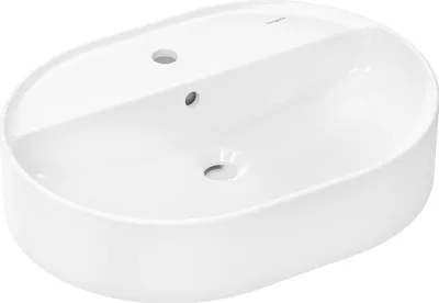 Immagine prodotto di hansgrohe Xuniva U lavabo à poser, SmartClean, avec trop-plein, 1 trou pour robinet, 600x450mm, blanc, 61080450, 61080450