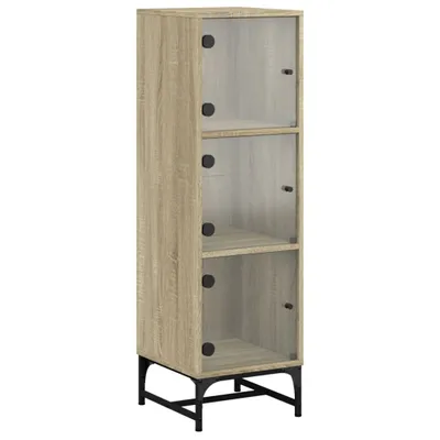 Immagine prodotto di Credenza con ante in vetro rovere Sonoma 35x37x120 cm