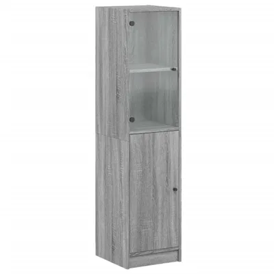 Immagine prodotto di Credenza con Anta in Vetro Grigio Sonoma 35x37x142 cm