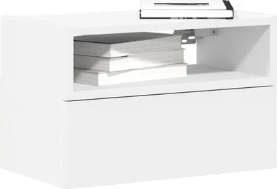 Obrázek produktu pro vidaXL Nástěnný noční stolek bílý 45x26x28,5 cm
