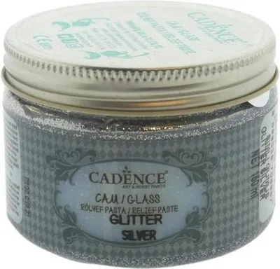 Immagine prodotto di Cadence Glass Glitter Paste 150 ml argento per l'artigianato creativo