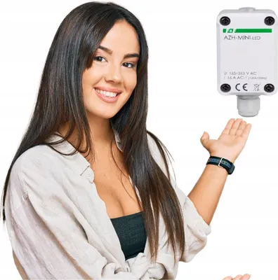 Image de Mini interrupteur crépusculaire AZH-MINI-LED 230V 16A, éclairage LED IP65, F&F