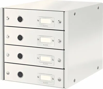 Obrázok produktu pre Esselte Leitz Click & Store - MDF-Platten - Weiß - A4 - 4 Schublade(n) - Ordner - Katalog - Briefumschlag - Flache Datei - Mappe - Papier - Klarsichthülle - 286 mm