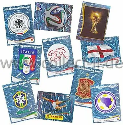 Produktbild von Panini WM 2014 - 10 verschiedene Glitzer-Sticker