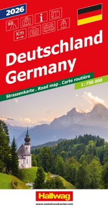 Produktbild von Hallwag Strassenkarte Deutschland 2027 1:750.000