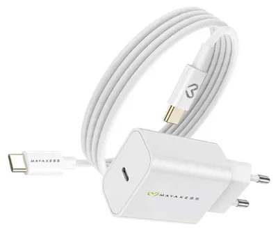Produktbild von Mayaxess, 20W Netzteil für Xiaomi 15 Pro + USB-C Kabel 1m, Weiß