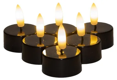 Produktbild von Teelicht 3D-Flamme batteriebetrieben schwarz 6 Stück Anna's Collection