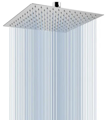 Productafbeelding van Regendouche, vierkant, 25 cm, roestvrij staal 304, hoogdruk douchekop, chroom