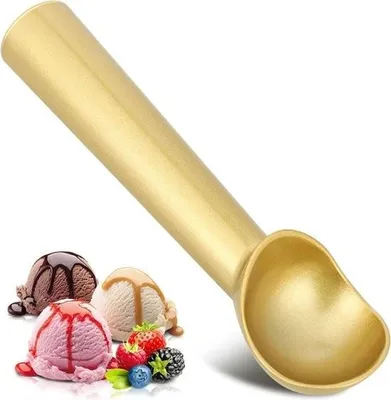 Immagine prodotto di Paletta per gelato - Acciaio inossidabile - Resistente e maneggevole - Impugnatura ergonomica - Per sorbetto, pasta per biscotti e noci