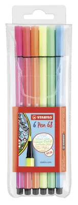 Immagine prodotto di Pennarello premium - STABILO Pen 68 - Confezione da 6 - 6 colori neon