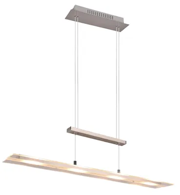 Zdjęcie produktu dla Lampa wisząca LED MILOS odcienie srebra 5W Ciepła biel 550lm szkło wym:170x80x12cm IP20 RL