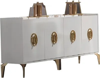 Obrázek produktu pro Příborník Designový příborník Moderní nábytek Komoda Bílý příborník