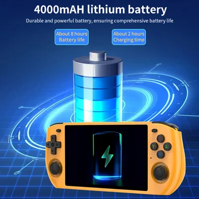 PowKiddy RGB10 max3 Handheld-Spielkonsole 5,0-Zoll-IPS-HD-Bildschirm Unterstuetzt TV-Verbindung Mehrere Spielmodi Wiederaufladbares Open-Source-Gaming-Geraet