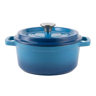 Produktbild von Eisentopf mit Deckel 2,2 L Vintage Cuisine Blau Ombre