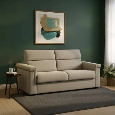 Immagine prodotto di Tenna - Divano Letto 2 Posti, 185x95 cm Grigio Tortora, Sfoderabile  Italy