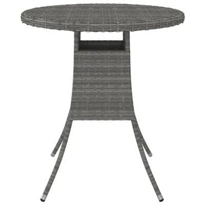 Produktbild von vidaXL Gartentisch Grau 70x70x73 cm Poly Rattan