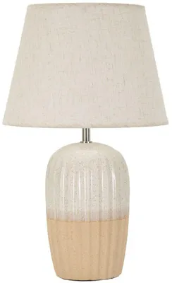 Produktbild von Tischleuchte Keramik Eisen 32,5 x 53 cm Sand Pfirsich Mauro Ferretti Japandi