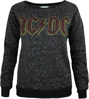 Produktbild von Zosilnený dámsky sveter s logom AC/DC NS4602 (S) (čierny)