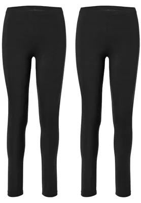 Produktbild von Merry Style 2er Pack Damen Hosen aus Baumwolle MS10-198 (Schwarz/Schwarz, 3XL)