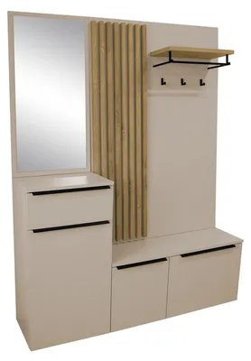 Produktbild von Kondela Garderobe Aliva V1 - Kaschmir matt / Eiche Artisan