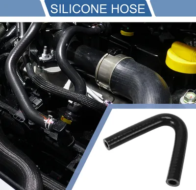 Image de 1 Pièce 12Mm/ 0,47" Id 120Mm/4,72" Longueur 135 Degrés Tuyau De Silicone Noir Tuyau De Liquide De refroidissements Universel