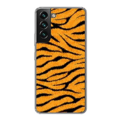 Produktbild von MuchoWow® Handyhülle Schutzhülle Hülle für Samsung Galaxy S22 Tigerdruck - Orange - Schwarz Silikon Softcase Handy Hülle - Mobiltelefonhülle