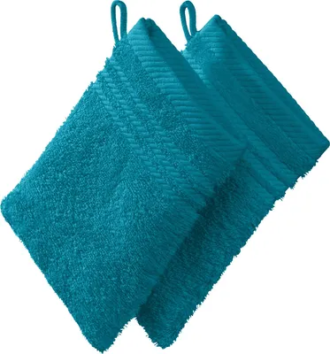 Produktbild von REDBEST Waschhandschuh 2er-Pack petrol 15x21 cm