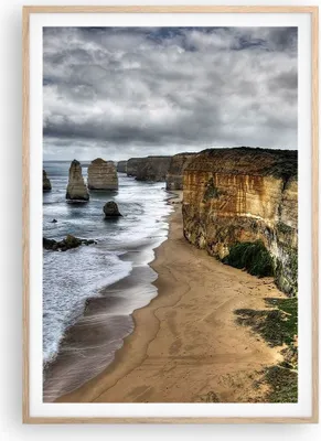 Produktbild von Gerahmtes Poster - Rahmen in heller Eiche - Strand Ozean Landschaft - 70x100 cm - Wand Bild - Wanddeko - Wandbilder - Wandposter - Bilderrahmen - Bilder - Kunstdruck - Wandbild - P2NPA70x100-0141