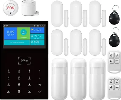 Immagine prodotto di Sistema di allarme di sicurezza, compatibilità wireless, supporto multilingue, 4G-D, spina UE