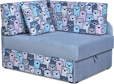 Produktbild von Family Meble Kindersofa Bambino Ecksofa mit Schlaffunktion Bettzeugbehälter 3 Schlaflängen Strapazierfähiges Material Schmutzabweisend (Tr32/Bajka 60)