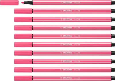 Obrázek produktu pro Prémiové plnicí pero - STABILO Pen 68 - balení po 10 kusech - růžové